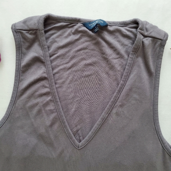 LUCKY BRAND soft maxi slip dress charcoal - Picture 5 of 11